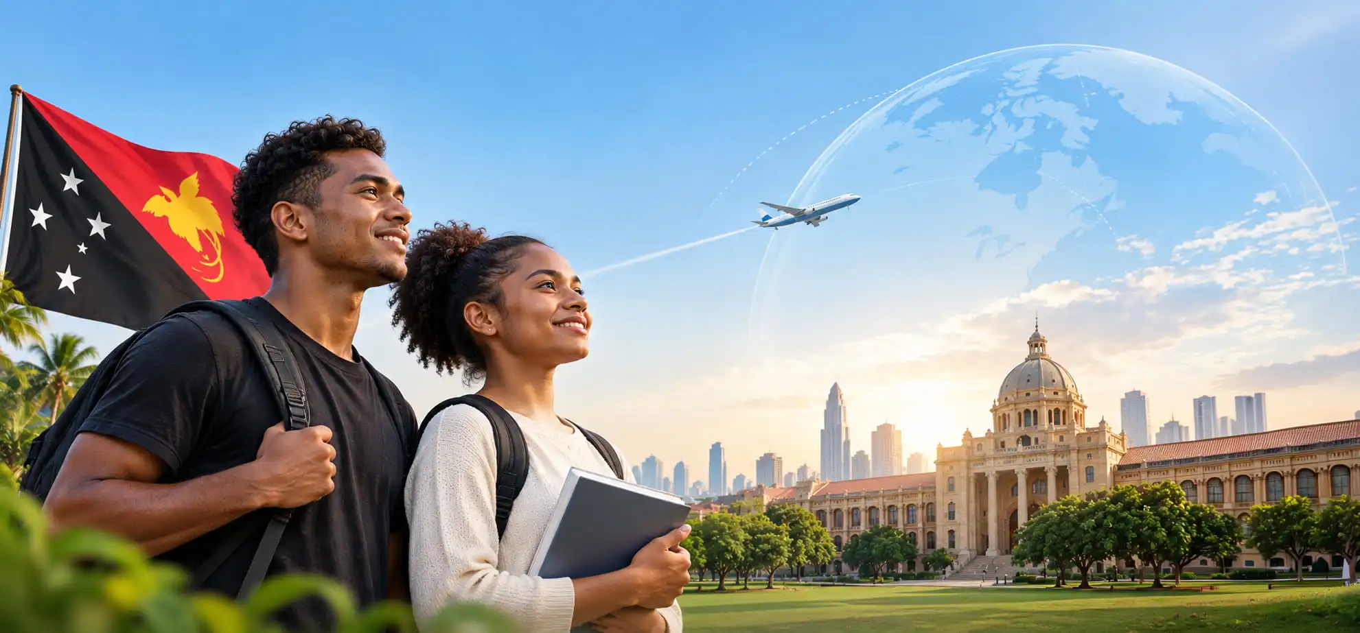 Papua New Guinean students looking toward a future of international study opportunities